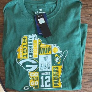Fanatics Green Bay Packers Graphic Tee NWT